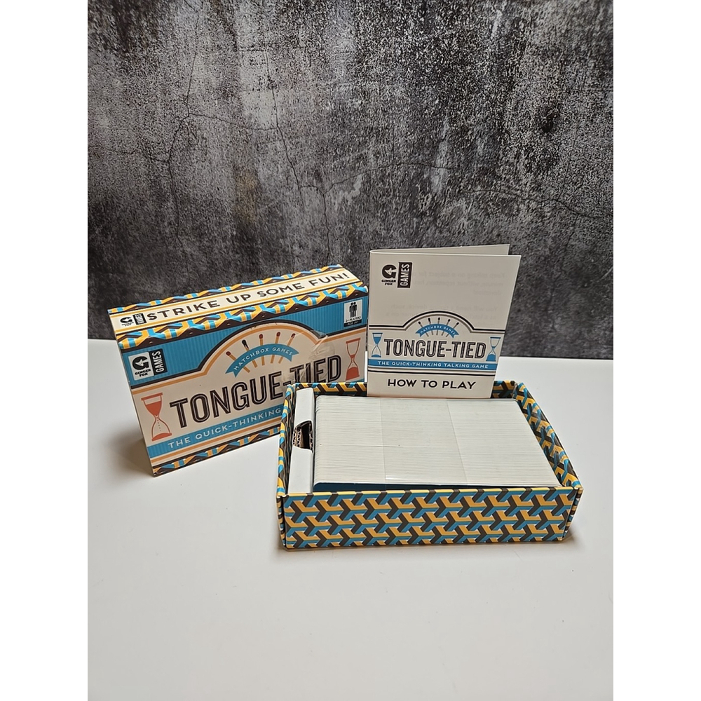 Ginger Fox Tongue-Tied Small Box Game The Quick Thinking Talking Game New (171)